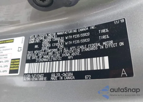 2020 Lexus Rx 350 из США, поврежденный, VIN 2T2HZMAA7LC160132